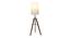 Alvyn White Cotton Shade Floor Lamp (Natural Teak Wood & Nickle) by Urban Ladder - Front View Design 1 - 488418
