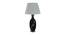 Alfreda Off White Cotton & Silk Mix Shade Table Lamp (Black & Gold) by Urban Ladder - Front View Design 1 - 488419
