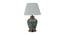 Shaylynn Off White Cotton & Silk Mix Shade Table Lamp (Light Green & Gold) by Urban Ladder - Cross View Design 1 - 488421