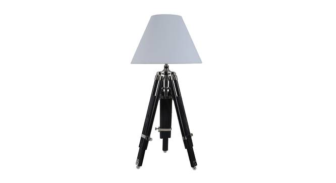 Shailyn White Cotton Shade Table Lamp (Black & Nickle) by Urban Ladder - Cross View Design 1 - 488432