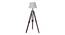 Aubre Off White Cotton & Silk Mix Shade Floor Lamp (Walnut Polish & Brass Antique) by Urban Ladder - Cross View Design 1 - 488434