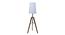 Alvyn White Cotton Shade Floor Lamp (Natural Teak Wood & Nickle) by Urban Ladder - Cross View Design 1 - 488436
