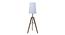 Alvyn White Cotton Shade Floor Lamp (Natural Teak Wood & Nickle) by Urban Ladder - Cross View Design 1 - 488436