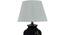 Fay Off White Cotton & Silk Mix Shade Table Lamp (Black & Gold) by Urban Ladder - Design 1 Side View - 488439
