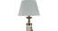 Alvina Off White Cotton & Silk Mix Shade Table Lamp (Ivory & Gold) by Urban Ladder - Design 1 Side View - 488440