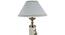 Alf White Cotton Shade Table Lamp (Ivory & Gold) by Urban Ladder - Design 1 Side View - 488441