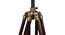 Shaylene Natural Lenin Shade Floor Lamp (Walnut Polish & Brass Antique) by Urban Ladder - Design 1 Side View - 488452