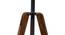 Alvyn White Cotton Shade Floor Lamp (Natural Teak Wood & Nickle) by Urban Ladder - Design 1 Side View - 488453
