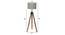 Freeda Natural Lenin Shade Floor Lamp (Teak Wood & Lenin) by Urban Ladder - Design 1 Dimension - 488479
