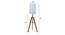 Alvyn White Cotton Shade Floor Lamp (Natural Teak Wood & Nickle) by Urban Ladder - Design 1 Dimension - 488482