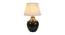 Aubry Off White Cotton & Silk Mix Shade Table Lamp (Gold) by Urban Ladder - Front View Design 1 - 488507