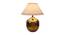 Fayetta White Cotton Shade Table Lamp (Antique Brass) by Urban Ladder - Front View Design 1 - 488508