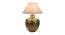 Shayleen White Cotton Shade Table Lamp (Gold) by Urban Ladder - Front View Design 1 - 488509