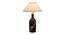 Fredo White Cotton Shade Table Lamp (Black & Gold) by Urban Ladder - Front View Design 1 - 488512