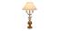 Shaylynne White Cotton Shade Table Lamp (Gold & Brown) by Urban Ladder - Front View Design 1 - 488513