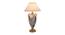 Alvar White Cotton Shade Table Lamp (Brass) by Urban Ladder - Front View Design 1 - 488514