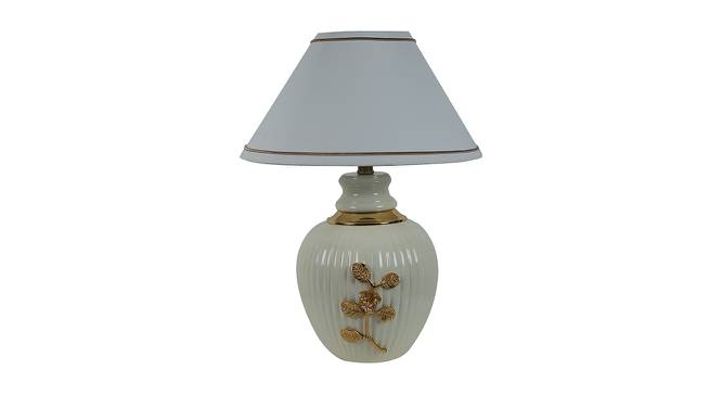 Elfrida White Cotton Shade Table Lamp (Brass & Ivory) by Urban Ladder - Cross View Design 1 - 488524
