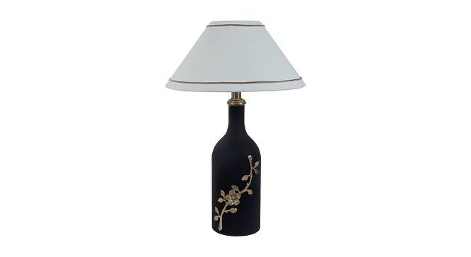 Fredo White Cotton Shade Table Lamp (Black & Gold) by Urban Ladder - Cross View Design 1 - 488536