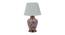 Vinni Off White Cotton & Silk Mix Shade Table Lamp (Pink & Gold) by Urban Ladder - Cross View Design 1 - 488538