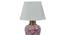 Vinni Off White Cotton & Silk Mix Shade Table Lamp (Pink & Gold) by Urban Ladder - Design 1 Side View - 488542