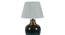 Aubry Off White Cotton & Silk Mix Shade Table Lamp (Gold) by Urban Ladder - Design 1 Side View - 488551