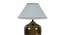 Fayetta White Cotton Shade Table Lamp (Antique Brass) by Urban Ladder - Design 1 Side View - 488553