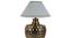 Shayleen White Cotton Shade Table Lamp (Gold) by Urban Ladder - Design 1 Side View - 488554