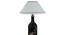 Fredo White Cotton Shade Table Lamp (Black & Gold) by Urban Ladder - Design 1 Side View - 488558