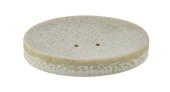 Cleopatra beige & White Rectangular Polyresin Soap case (Beige & White) by Urban Ladder - Front View Design 1 - 488752