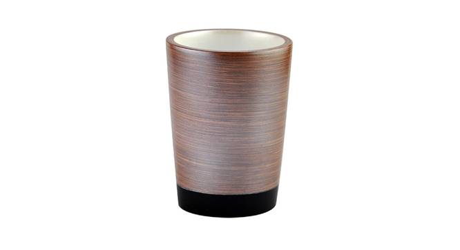 Marie Brown  Oval Polyresin Tumbler (Brown) by Urban Ladder - Front View Design 1 - 488802