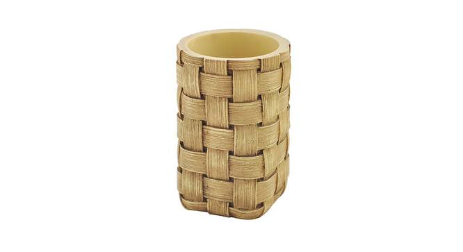 Cressida Beige Oval Polyresin Tumbler (Beige) by Urban Ladder - Front View Design 1 - 488822