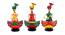 Kenzie Brown solid wood Figurine- Set of 3 (Multicolor) by Urban Ladder - Cross View Design 1 - 488845