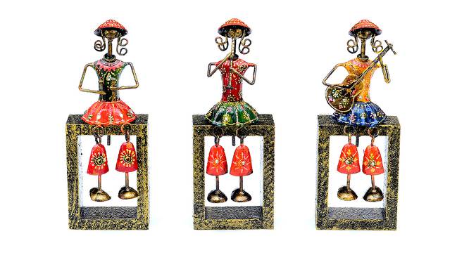 Kelsey Brown solid wood Figurine- Set of 3 (Multicolor) by Urban Ladder - Cross View Design 1 - 488846