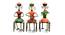 Lana Red solid wood Figurine- Set of 3 (Multicolor) by Urban Ladder - Cross View Design 1 - 488854