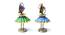 Kenzie Maroon solid wood Figurine- Set of 2 (Multicolor) by Urban Ladder - Front View Design 1 - 488858