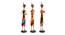 Aylin Yellow solid wood Figurine- Set of 3 (Multicolor) by Urban Ladder - Front View Design 1 - 488861