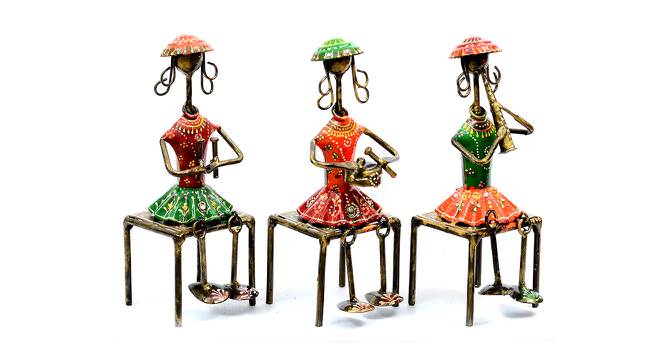 Lana Red solid wood Figurine- Set of 3 (Multicolor) by Urban Ladder - Front View Design 1 - 488864