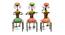 Lana Red solid wood Figurine- Set of 3 (Multicolor) by Urban Ladder - Design 2 Side View - 488885