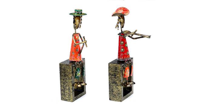 Kenzie Brown solid wood Figurine- Set of 2 (Multicolor) by Urban Ladder - Front View Design 1 - 488929