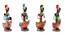 Kenzie Maroon solid wood Figurine- Set of 4 (Multicolor) by Urban Ladder - Front View Design 1 - 488930