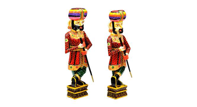 Veronica Red solid wood Figurine- Set of 2 (Multicolor) by Urban Ladder - Front View Design 1 - 488932