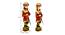 Veronica Red solid wood Figurine- Set of 2 (Multicolor) by Urban Ladder - Design 1 Dimension - 488972