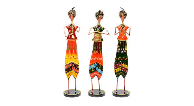 Felicity Yellow solid wood Figurine- Set of 3 (Multicolor) by Urban Ladder - Cross View Design 1 - 488994