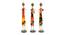 Felicity Yellow solid wood Figurine- Set of 3 (Multicolor) by Urban Ladder - Front View Design 1 - 489003