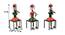 Kenzie Yellow solid wood Figurine- Set of 3 (Multicolor) by Urban Ladder - Design 1 Dimension - 489035