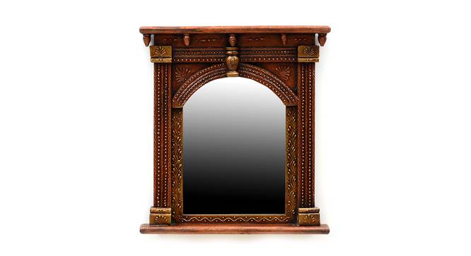 Ramone Copper Solid Wood Square Wall Mirror (Multicolor) by Urban Ladder - Cross View Design 1 - 489126