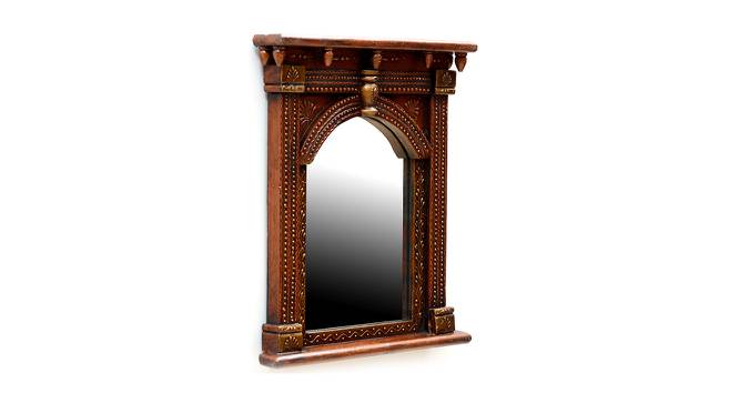 Ramone Copper Solid Wood Square Wall Mirror (Multicolor) by Urban Ladder - Front View Design 1 - 489138
