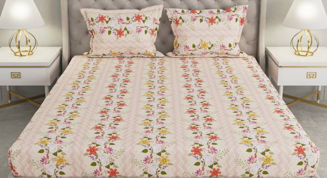 Garland Multicolor Floral 104 TC Cotton Queen Size Bedsheet with 2 Pillow Covers (Queen Size, Multicolor) by Urban Ladder - Front View Design 1 - 492282