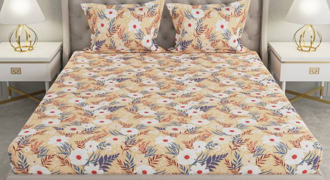 Harrison Multicolor Floral 104 TC Cotton Queen Size Bedsheet with 2 Pillow Covers (Queen Size, Multicolor) by Urban Ladder - Front View Design 1 - 492283