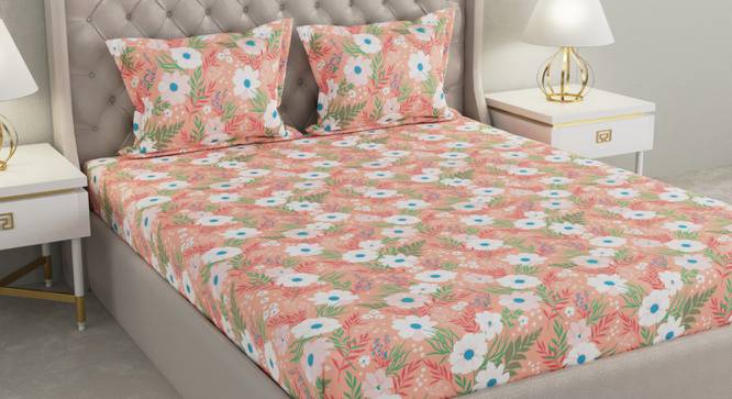 Harmon Multicolor Floral 104 TC Cotton Queen Size Bedsheet with 2 Pillow Covers (Queen Size, Multicolor) by Urban Ladder - Cross View Design 1 - 492377
